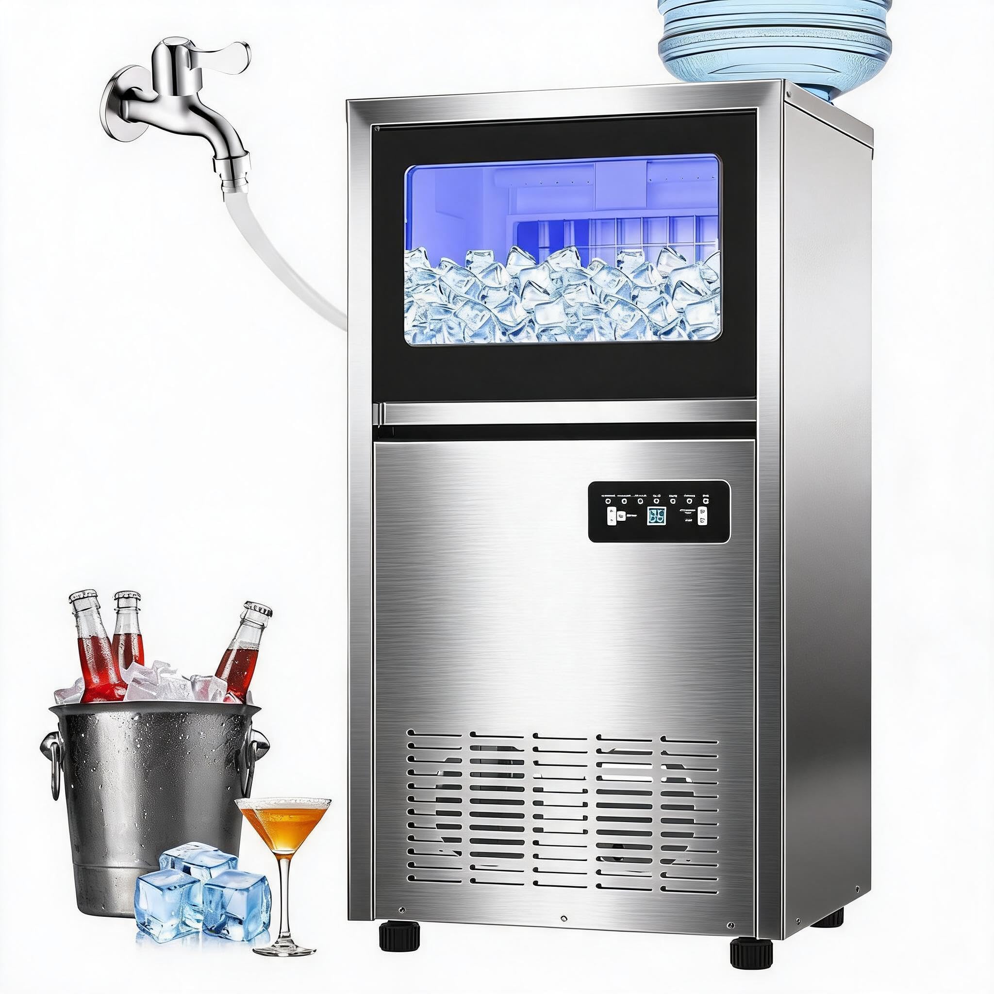 Home Bar And Counter - ماكينة صنع الثلج التجارية بسعة 120