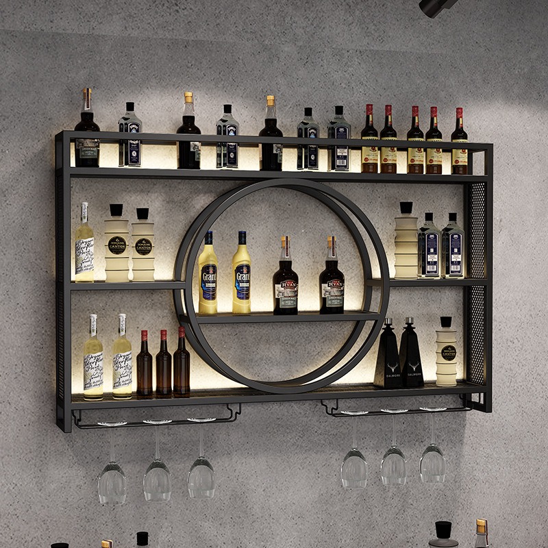 Home Bar And Cabinet - رف نبيذ للبار، خزانة نبيذ مثبتة