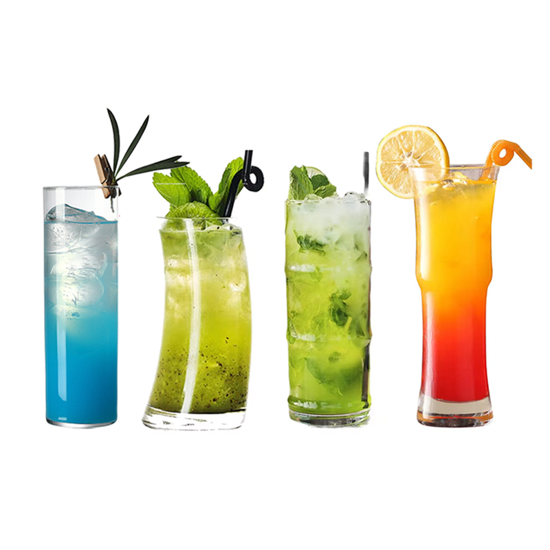 Highball Glass Set - أكواب زجاجية كريستالية خالية من الرصاص،