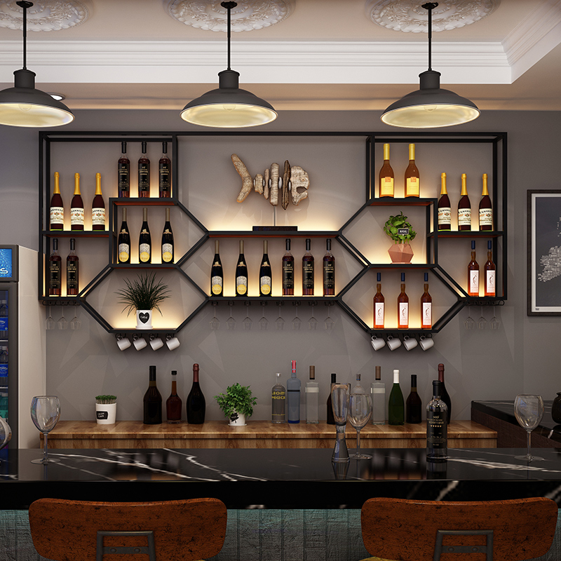 Home Bar And Cabinet - رفوف معدنية خزانة مشروبات غرفة المعيشة