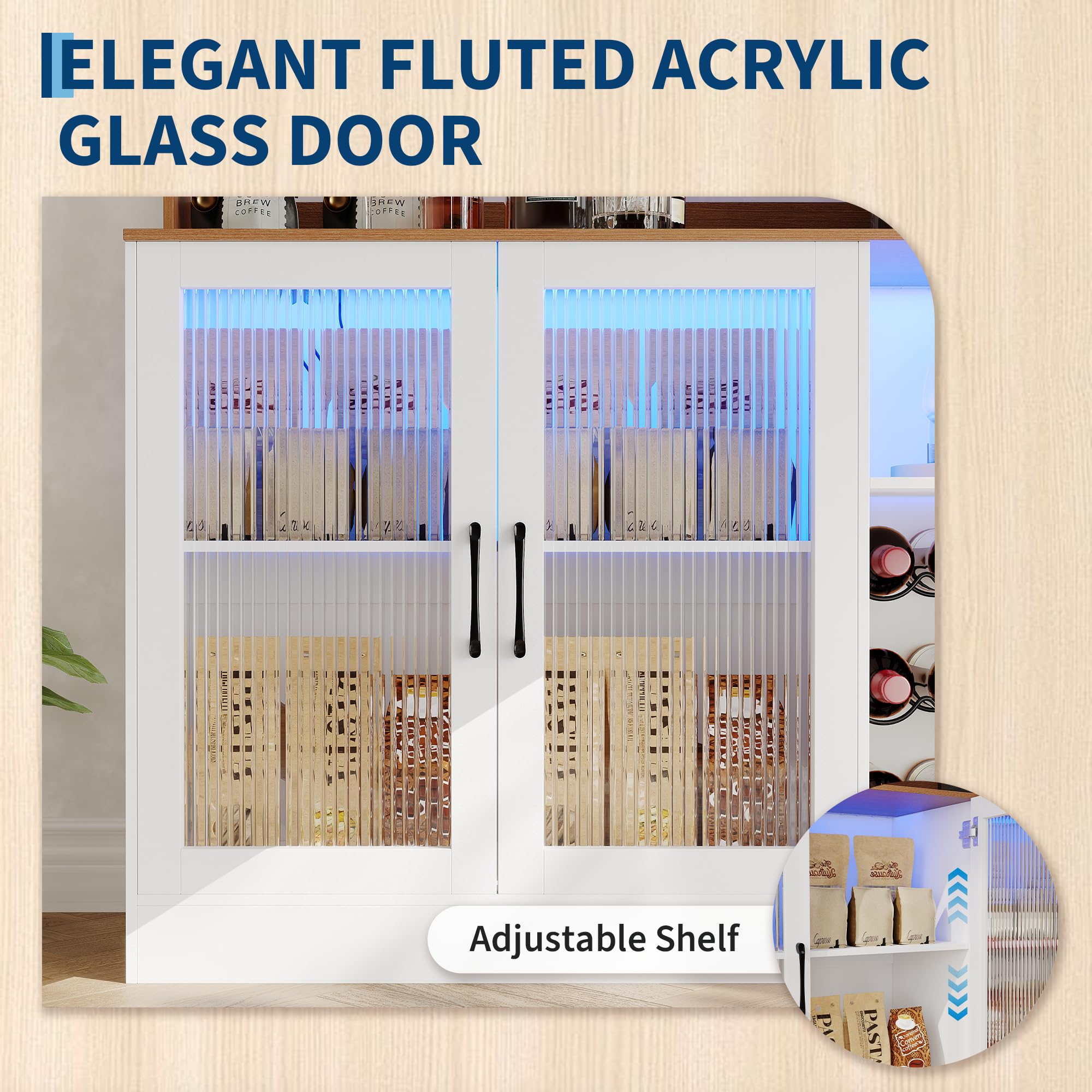 خزانة بار للنبيذ مزودة بإضاءة  - مراجعة Home Bar And Cabinet وسعره