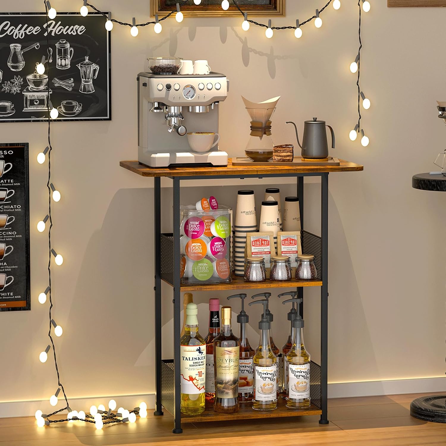 رف قهوة صغير قائم على الأرض، ط - مراجعة Home Bar Setup وسعره