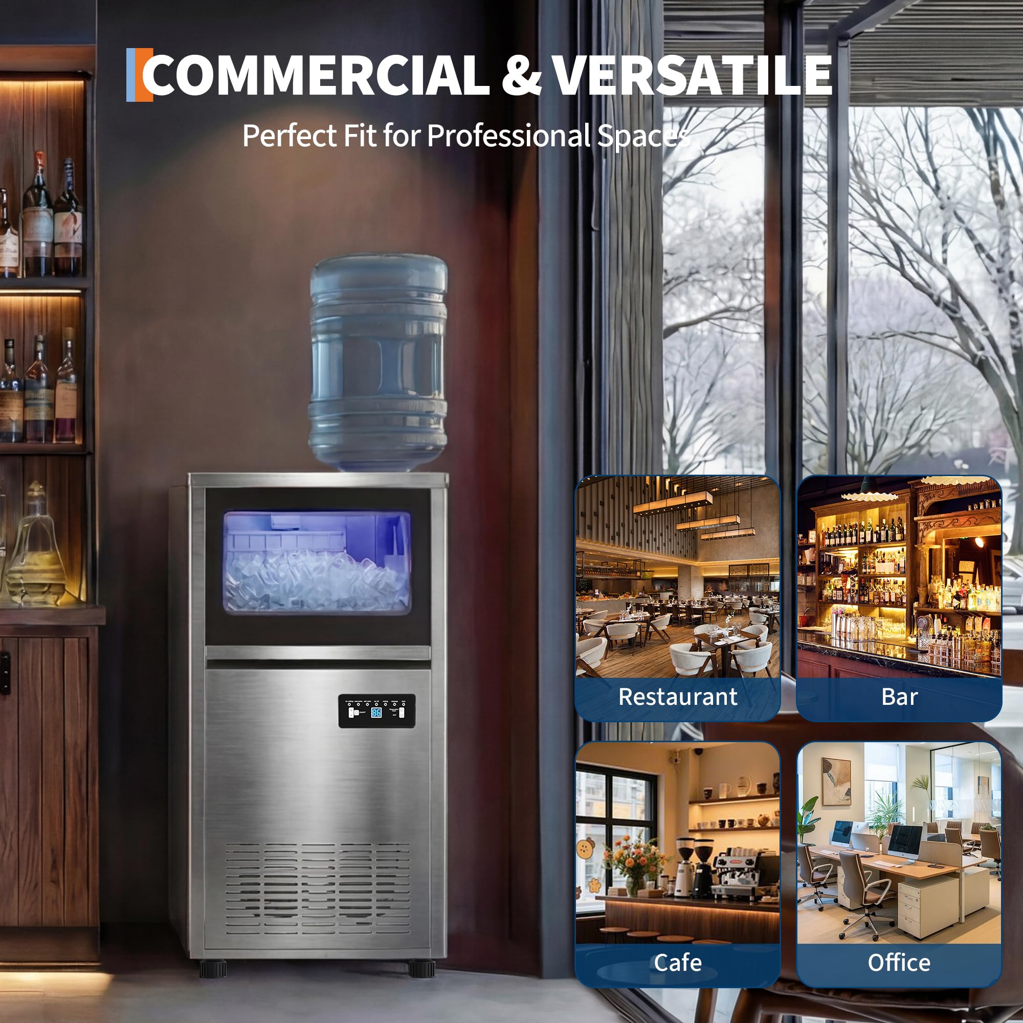 ماكينة صنع الثلج التجارية بسعة - مراجعة Home Bar And Counter وسعره