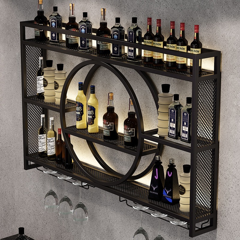 رف نبيذ للبار، خزانة نبيذ مثبت - مراجعة Home Bar And Cabinet وسعره