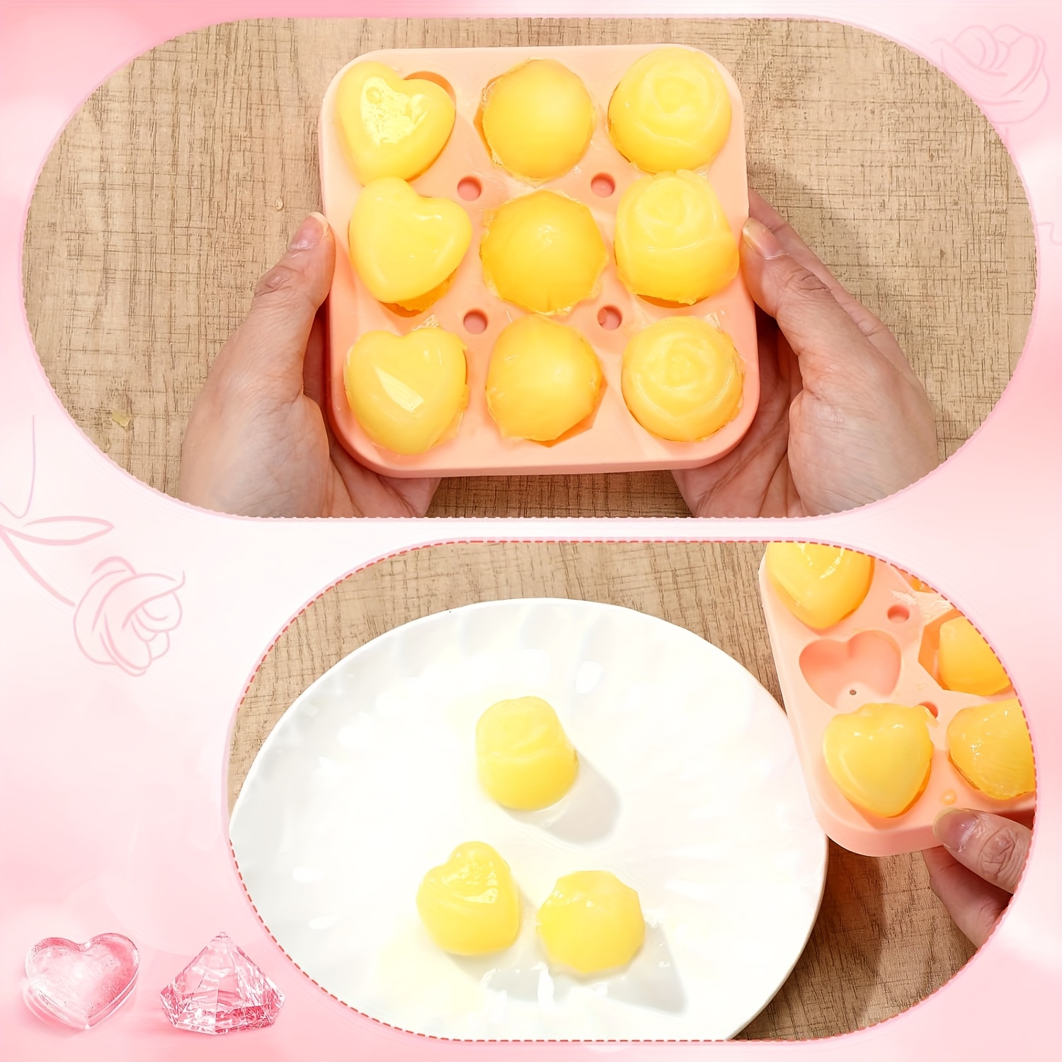 قالب ثلج على شكل قلب وردي مرصع - مراجعة Citrus Juicer Bar وسعره