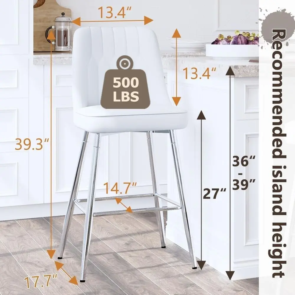 مجموعة من كرسيين بار أبيضين مب - مراجعة Home Bar Stools وسعره